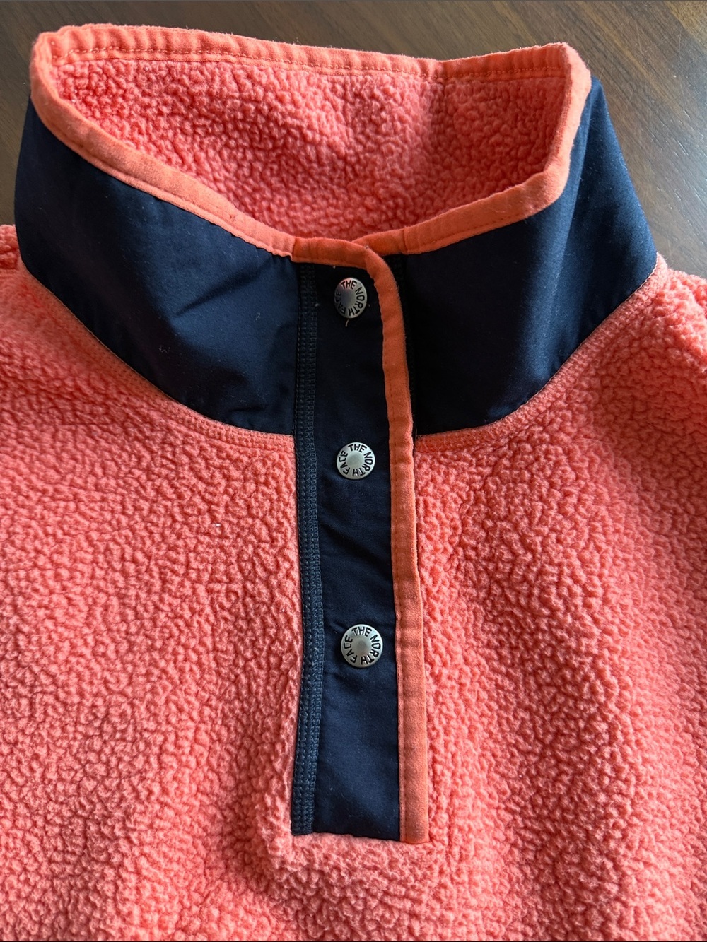 NorthFace - Colorblock Sherpa Fleece Pullover - Coral & Blush - 3XL - woman - Picture 3 of 12